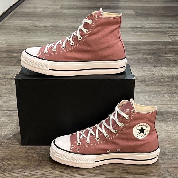 Converse Chuck Taylor High Top Chunky Platform Dark Pink A01367F Shoes - Size 11 - Picture 8 of 13
